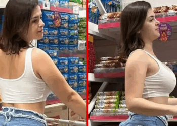 vrouw uit winkel gezet