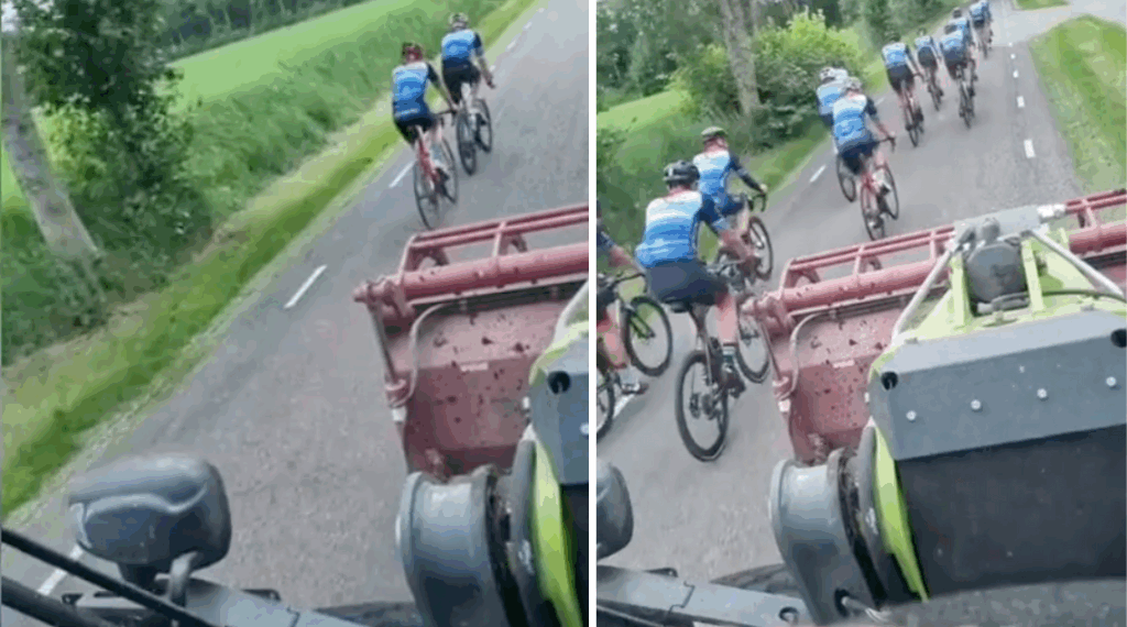 wielrenners op het platteland