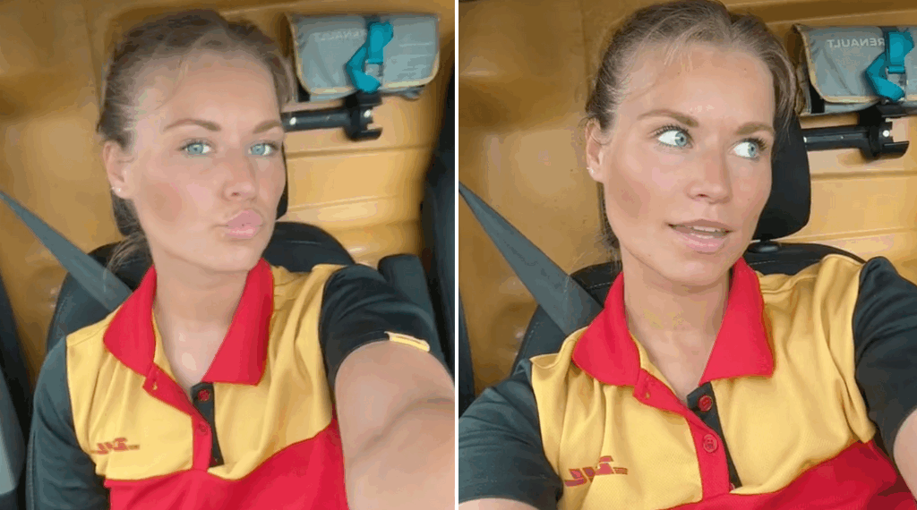 DHL-bezorgster