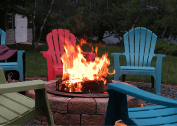 hout stoken in de tuin