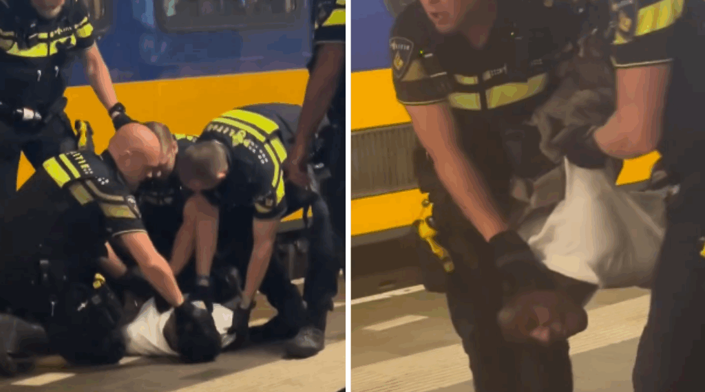 politieoptreden in trein