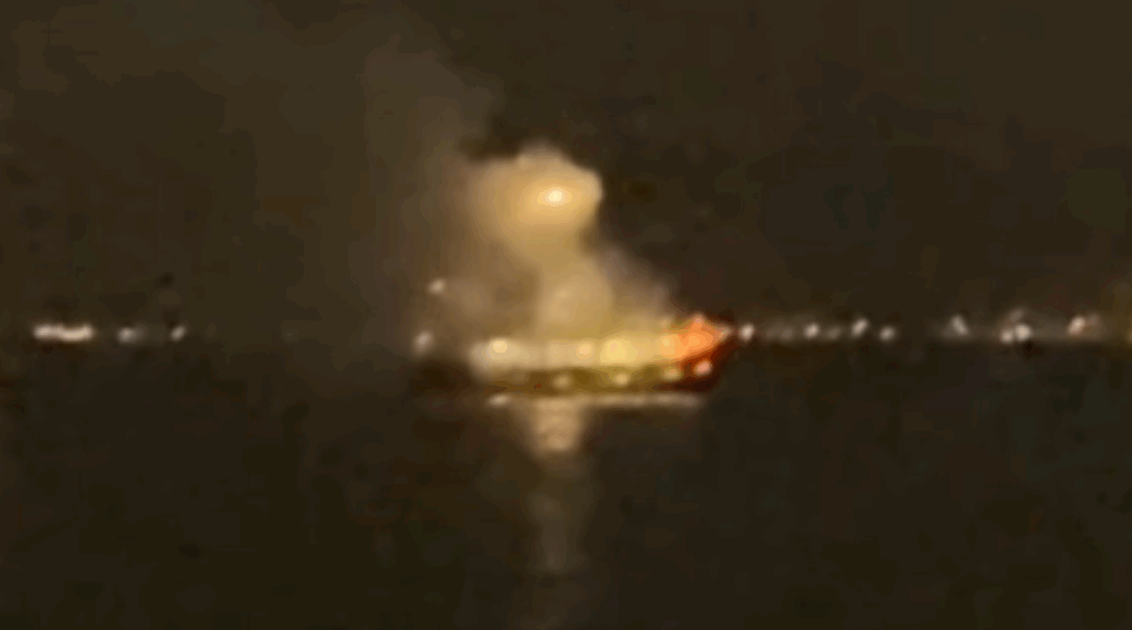 brand op boot Greta Thunberg