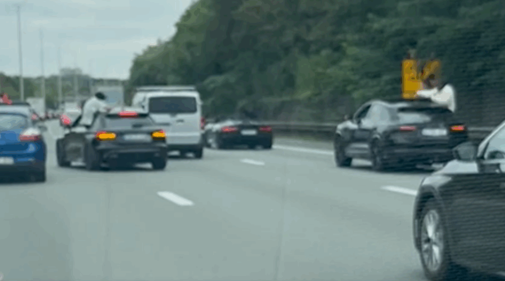 trouwstoet chaos snelweg