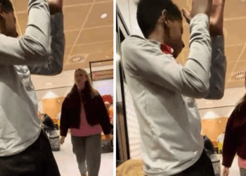 Nederlandse vrouw pakt schreeuwende jongen aan