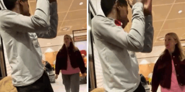 Nederlandse vrouw pakt schreeuwende jongen aan