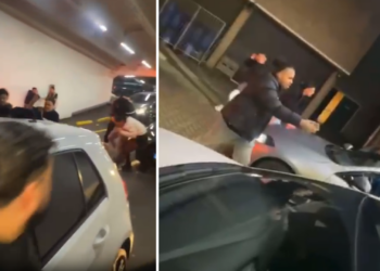 vechtpartij in parkeergarage